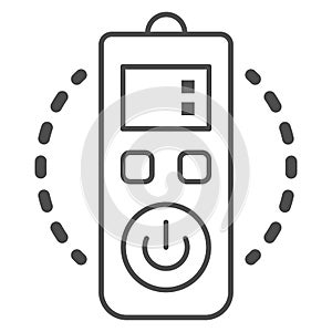 Remote Control thin line icon, Robotization concept, Control panel sign on white background, electronic controller icon