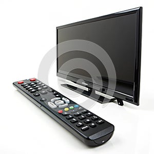 Remote control TV isolated on white background