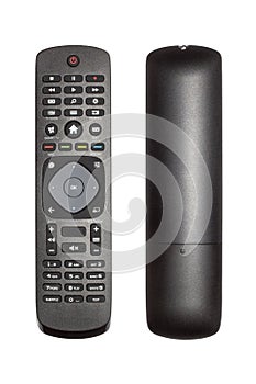 Remote control for TV on a white background.Remote control for LCD TV.
