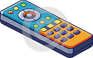 Remote control for TV on white background photo