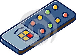 Remote control for TV on white background photo