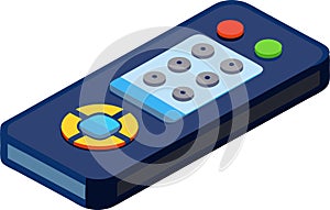 Remote control for TV on white background photo