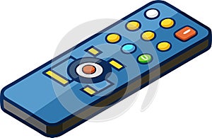 Remote control for TV on white background photo