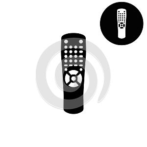 Remote control - white vector icon