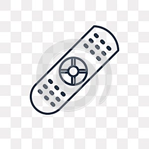 Remote control vector icon isolated on transparent background, l