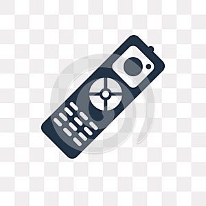 Remote control vector icon isolated on transparent background, R