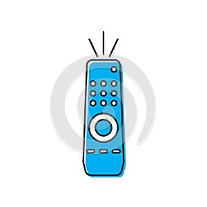 Remote control vector icon, isolated on white background