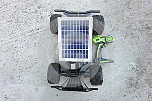 Remote control vehicles, prototypes of solar energy