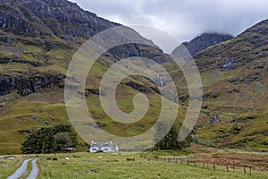 Remote cottage in Glencoe