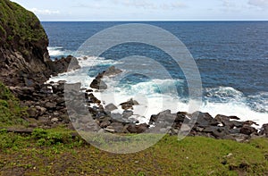 A remote cove on the windward side of st. vincent