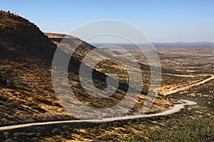 Remote desert road - Damaraland - Namibia photo