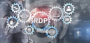 Remote desktop protocol. Networking internet technology concept