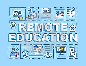 Remote education word concepts banner