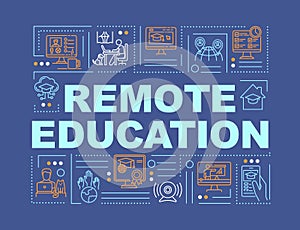 Remote education word concepts banner