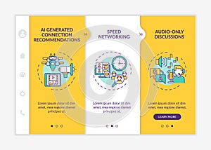 Remote events for networking onboarding vector template