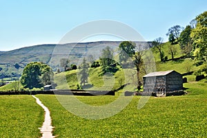 Remote farm track in Yorkshire Dales photo