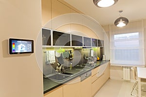 Remote home control system on a smart phone.