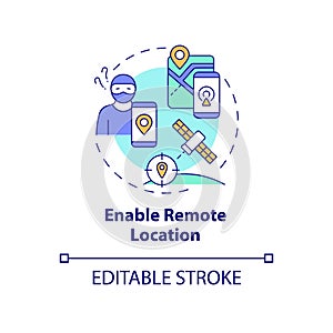 Remote location enabling concept icon