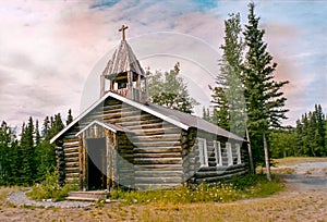 Remote log church in Alaska