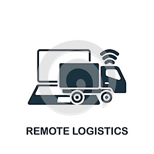 Remote Logistics icon. Monochrome simple Industry 4.0 icon for templates, web design and infographics