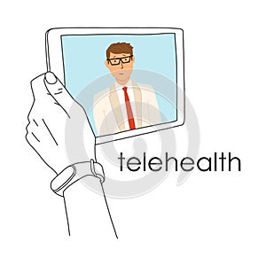 Remote medicine application tablet, telehealth