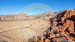 Remote road at Red Rock Canyon Wilderness