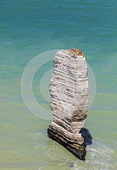 Remote Rock on the Normandy Coast