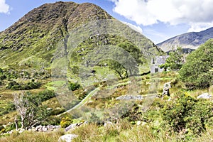 Remote Rural Irish Ruin in Mountains