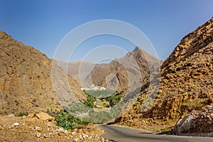 A remote village with its oasis and palm dates plantation in Oman - 3