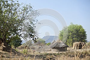 Mountain village in south sudan photo