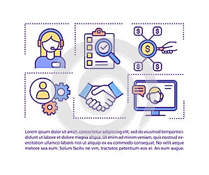 Remote virtual assistant concept icon with text