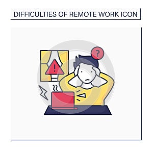 Remote work color icon