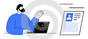 Remote Work Concept Online Interaction and Digital Communication