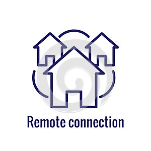 Remote work icon showing work from home concept