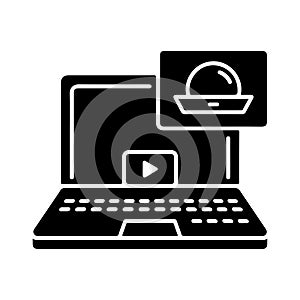 Remote Work Setup Solid Icon for Home Office