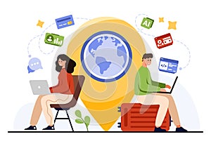 People Using WiFi Hotspot for Remote Work