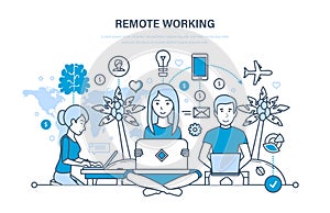 Remote working, freelancer, information technology, workplace, tools freelancer, working space.