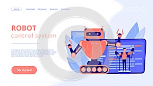 Remotely operated robots concept landing page.