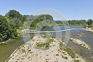 Remoulins and Gardon river in France