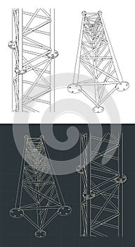 Removable metal modular truss drawing