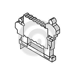 removal asbestos service isometric icon vector illustration