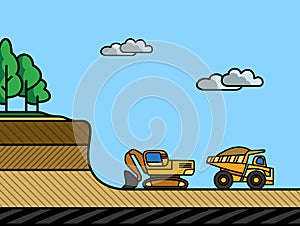 Removal of the overburden