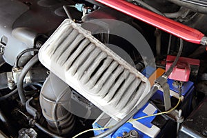 Remove air filter of car