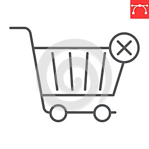 Remove from cart line icon