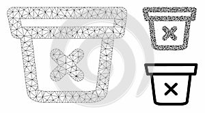 Remove Data Vector Mesh Carcass Model and Triangle Mosaic Icon