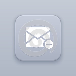 Remove e-mail, delete mail button, best vector