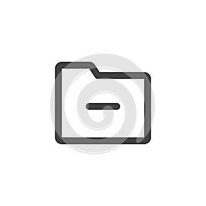 Remove file folder line icon