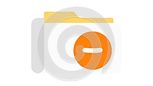 Remove Folder Icon for File Deletion and Directory Management, vector design Generative AI