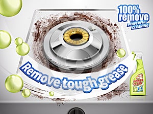 Remove grease detergent