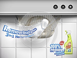 Remove grease detergent